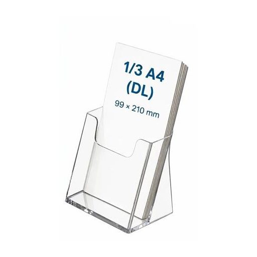 Prospektustartó, asztali, 1 rekeszes, 1/3 A4