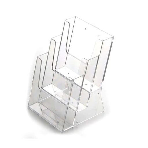 Prospektustartó, asztali/fali, 3 rekeszes, A5