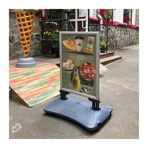 Megállító tábla, poszteres, víztartályos, A1 méret, 59,4x84,1 cm