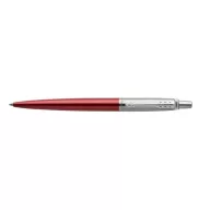   Golyóstoll, 0,7 mm, ezüst színű klip, Kensigton piros tolltest, PARKER "Royal Jotter", kék