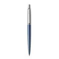   Golyóstoll, 0,7 mm, ezüst színű klip, Waterloo kék tolltest, PARKER "Royal Jotter", kék