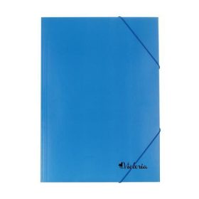 Gumis mappa, karton, A4, VICTORIA OFFICE, kék