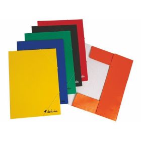 Gumis mappa, karton, A4, VICTORIA OFFICE, narancs