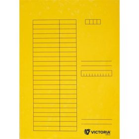 Pólyás dosszié, karton, A4, VICTORIA OFFICE, sárga