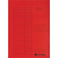 Pólyás dosszié, karton, A4, VICTORIA OFFICE, piros