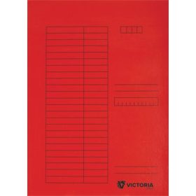 Pólyás dosszié, karton, A4, VICTORIA OFFICE, piros