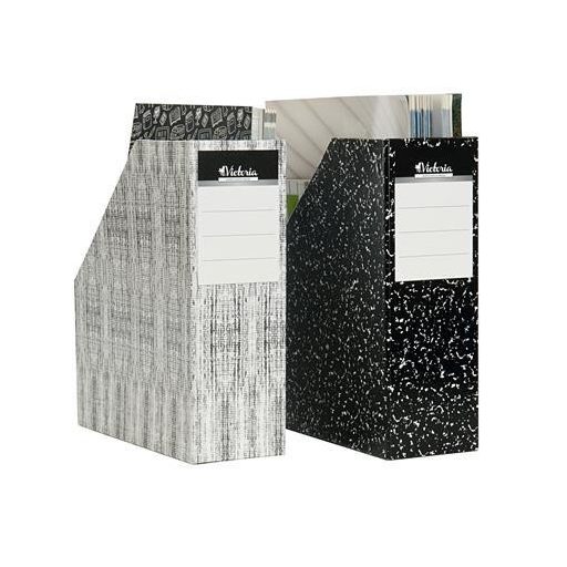 Iratpapucs, karton, 90 mm, VICTORIA OFFICE, "Textil"