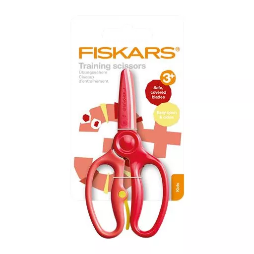 Olló, gyakorló, óvodai, FISKARS, piros