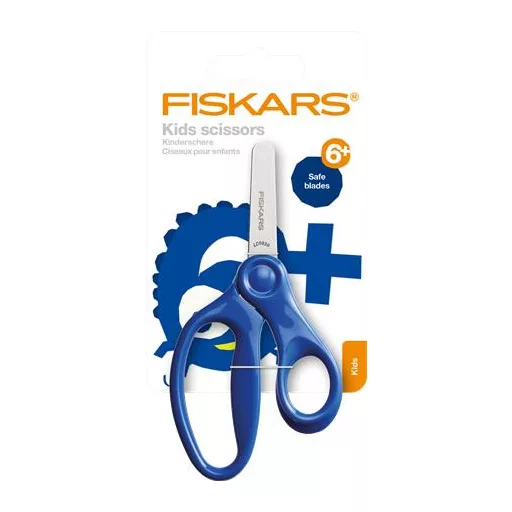 Olló, iskolai, 13 cm, FISKARS, kék