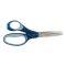 Olló, iskolai, 18 cm, balkezes, FISKARS, csillámos kék