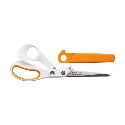 Varróolló, 21 cm, FISKARS "Amplify", fehér