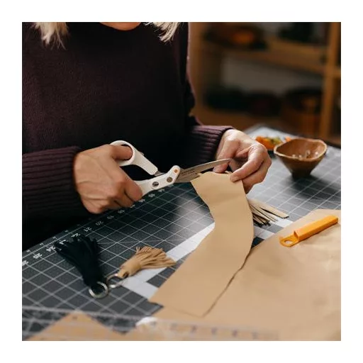 Varróolló, 21 cm, FISKARS "Amplify", fehér