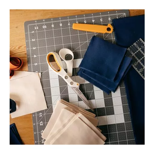 Varróolló, 21 cm, FISKARS "Amplify", fehér