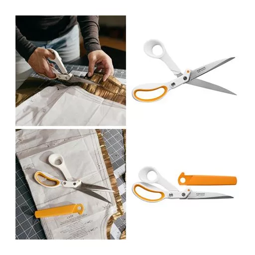 Szabóolló, 25 cm, FISKARS "Amplify", fehér