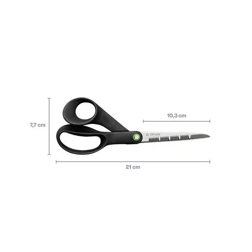 Olló, konyhai, 21 cm FISKARS "Functional ReNew", fekete