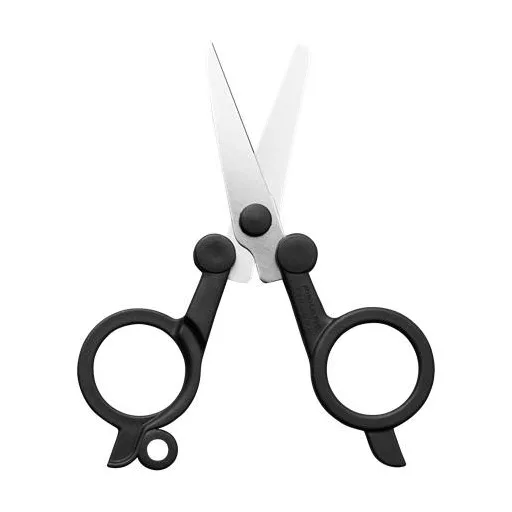 Olló, összecsukható, 11 cm, FISKARS "Functional Form Renew", fekete