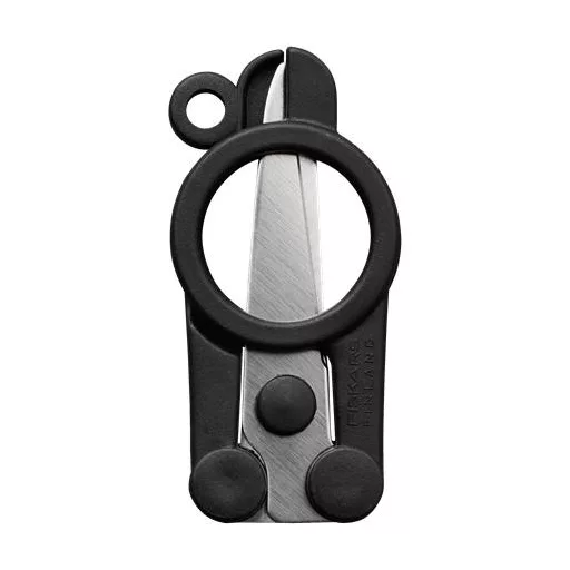 Olló, összecsukható, 11 cm, FISKARS "Functional Form Renew", fekete