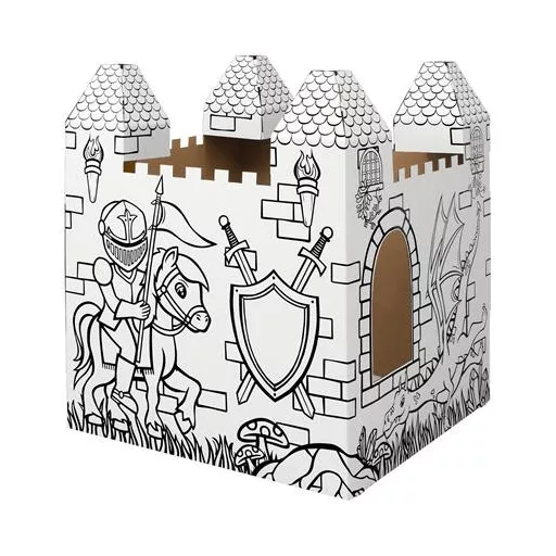 Játékház, színezhető, karton, FELLOWES, Kastély