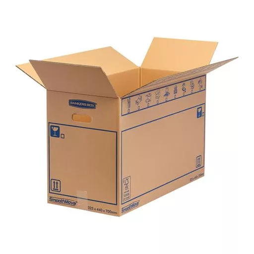 Költöztető doboz, 44x32,5X70 cm, FELLOWES "SmoothMove™ Everyday", nagy