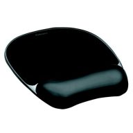   Egéralátét csuklótámasszal, géltöltésű, FELLOWES "Crystal™ Gel", fekete