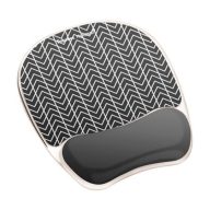   Egéralátét csuklótámasszal, géltöltésű, FELLOWES "Photo Gel", cikk-cakk mintás