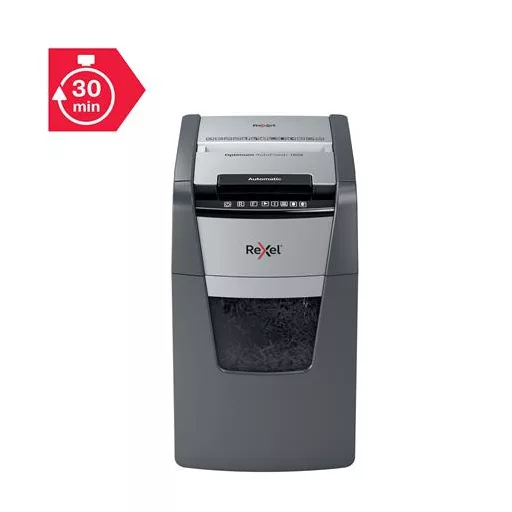 Iratmegsemmisítő, konfetti, 150 lap, REXEL, "Optimum AutoFeed+ 150X"