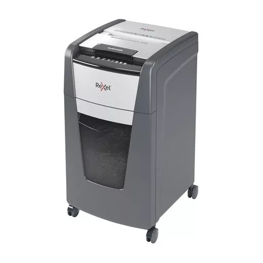 Iratmegsemmisítő, konfetti, 225 lap, REXEL, "Optimum AutoFeed+ 225X"