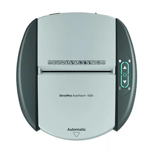 Iratmegsemmisítő, mikrokonfetti, 150 lap, REXEL "ShredMax AutoFeed+ 150M P5"