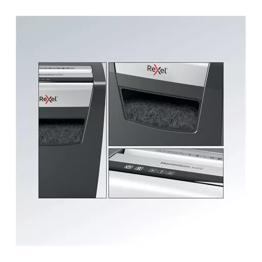 Iratmegsemmisítő, konfetti, 10 lap, REXEL, "Momentum X410"