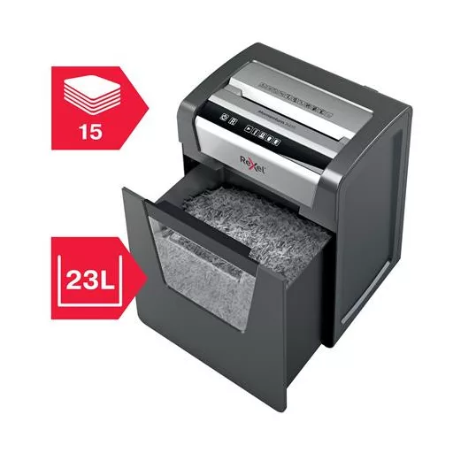 Iratmegsemmisítő, konfetti, 15 lap, REXEL, "Momentum X415"