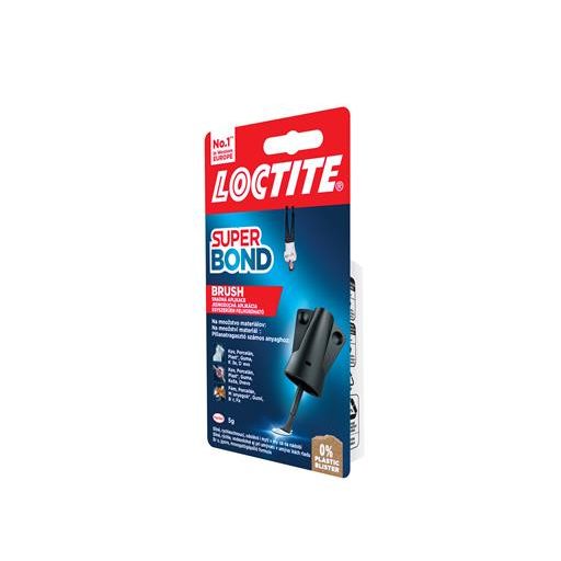Pillanatragasztó, ecsetes, 5 g, HENKEL "Loctite Super Bond"