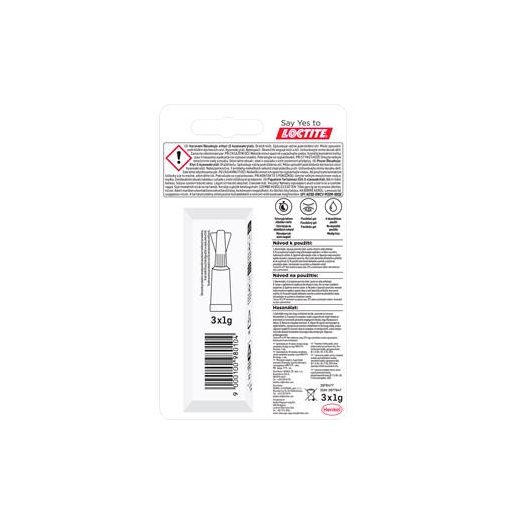 Pillanatragasztó gél, 3 x 1 g, HENKEL "Loctite Super Bond POWER Gél Mini Trio"