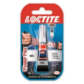   Pillanatragasztó gél, 2 g, HENKEL "Loctite Super Bond Power Flex Gél"