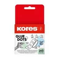   Ragasztópont, kétoldalas, 200 db, KORES "Glue Dots", átlátszó