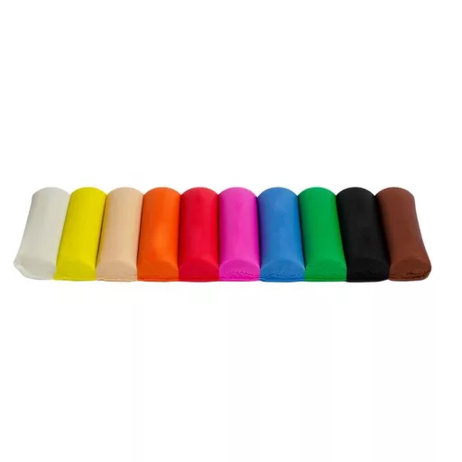 Gyurma, 200 g, 10 pasztell szín, KORES "PLASTILINA"