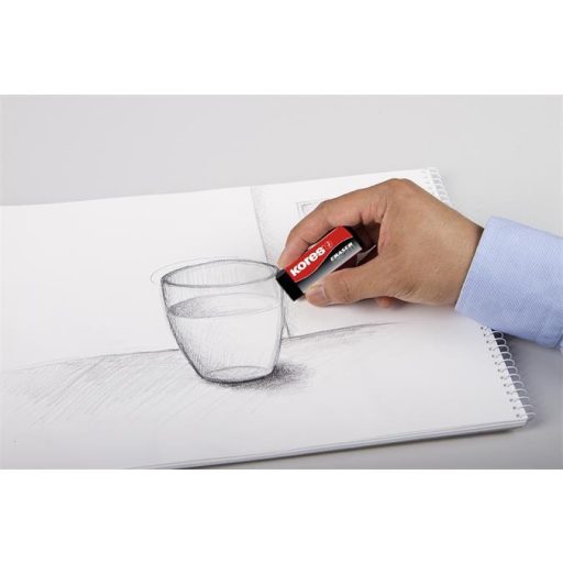Radír, KORES "KE-20", fekete