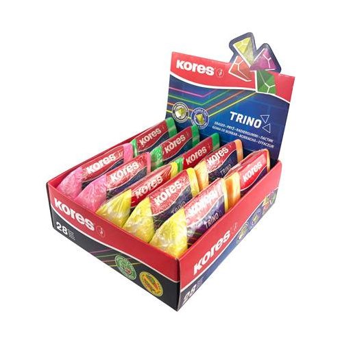 Radír, KORES "Trino", vegyes neon színek