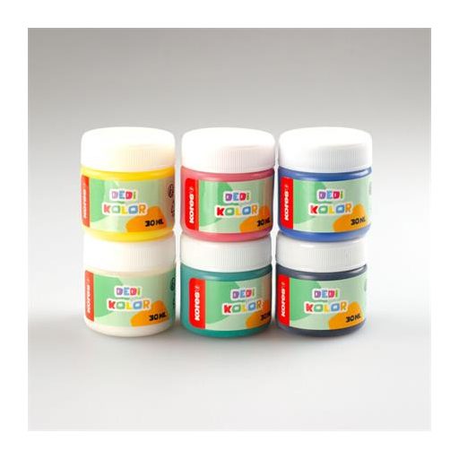 Ujjfesték, KORES "Dedi Kolor", 6 féle szín