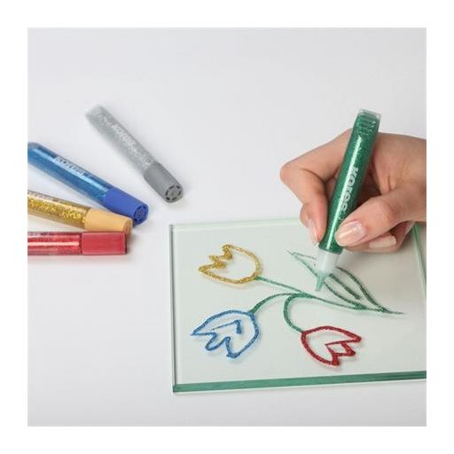 Csillámos ragasztó, pasztell, KORES