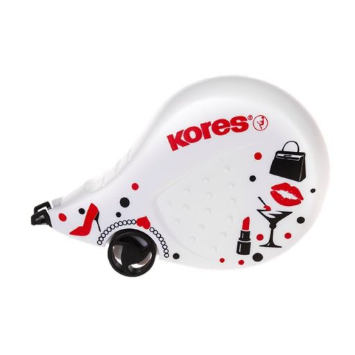 Hibajavító roller, 4,2 mm x 8 m, KORES "Scooter Black&White", vegyes