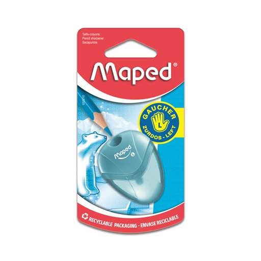 Hegyező, egylyukú, tartályos, balkezes, MAPED "I-Gloo", vegyes színek