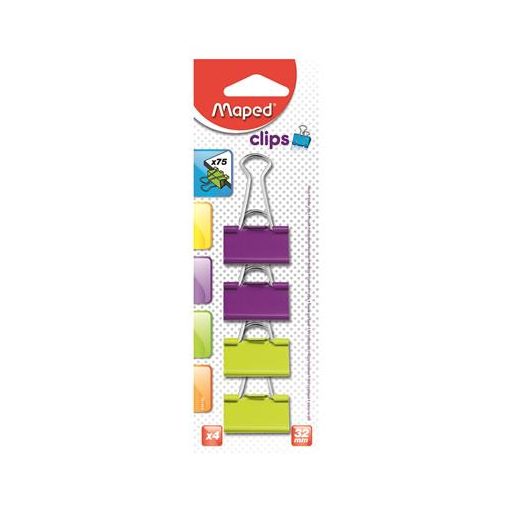 Bindercsipesz, 32 mm, MAPED, vegyes színek