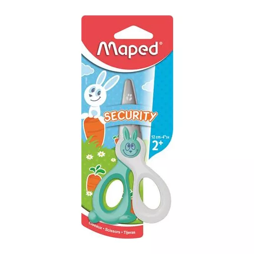Olló, óvodai, 12 cm, műanyag él, MAPED "Kidi Cut"