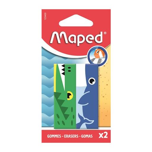 Radír, állatos, MAPED „Animals”, vegyes minták, 2 db