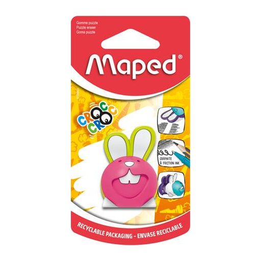 Puzzle radír, MAPED "Croc Croc Puzzle", nyuszi, vegyes színek