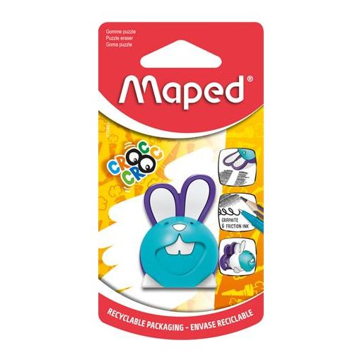 Puzzle radír, MAPED "Croc Croc Puzzle", nyuszi, vegyes színek