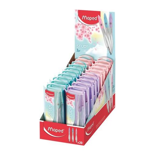 Körző, heggyel, MAPED "Study", vegyes pasztell színek