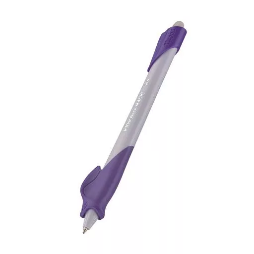 Írástanuló rollertoll, 0,7 mm, radírozható, MAPED "KIDY Learn MAGIC", nyuszi, lila
