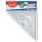 Háromszög vonalzó, műanyag, 45°, 26 cm, MAPED "Geometric"