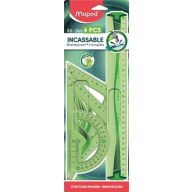   Vonalzókészlet, műanyag, hajlítható, 4 darabos, MAPED "Flex"